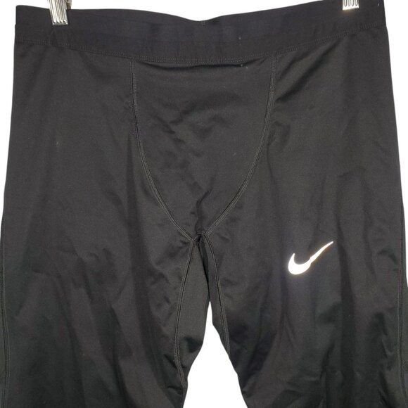 Nike Shield Tech Running Tights Men's L Black Leggings Water/Wind Resistant - Picture 2 of 7